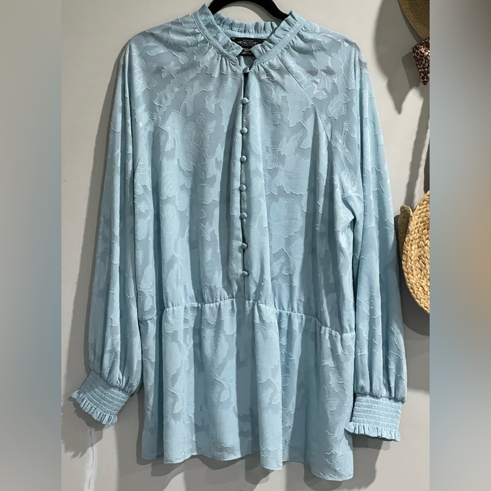 SOLD! Blue Blouse 18 Michel Studio Penningtons addition Elle